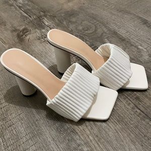 White Heeled Sandals